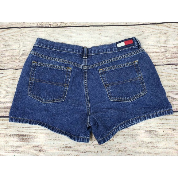 Tommy Jeans Size 9 Kelly Denim Shorts 100% Cotton Med Authentic Wash Juniors Y2K - Picture 2 of 9